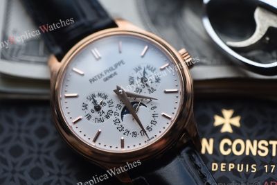 Patek Philippe Complications 40mm Cal.240 Q Movement White Face RG Case Watch